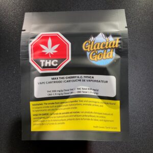 GLACIAL GOLD - MAX THC CHERRY K.O. INDICA VAPE - 1.2 GRAM