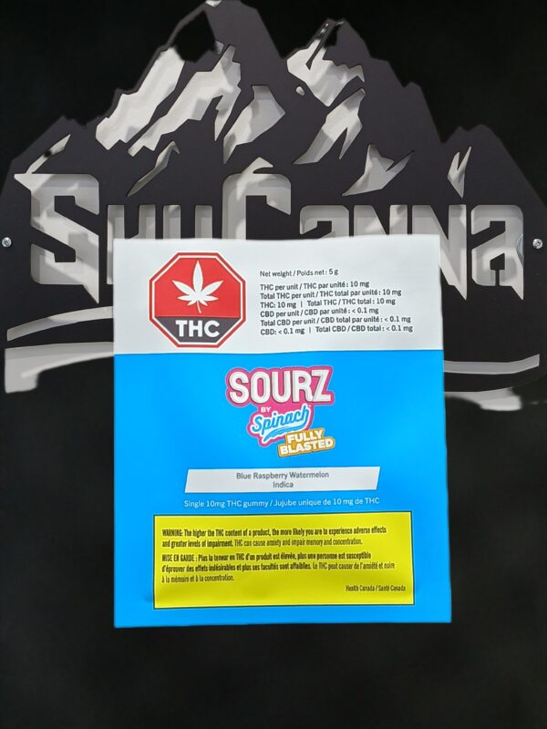 SOURZ BY SPINACH - FULLY BLASTED BLUE RASPBERRY WATERMELON - 5 GRAM
