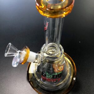 THE BIG BANG THEORY 8" GANJAVIBES GOLD GLASS BONG