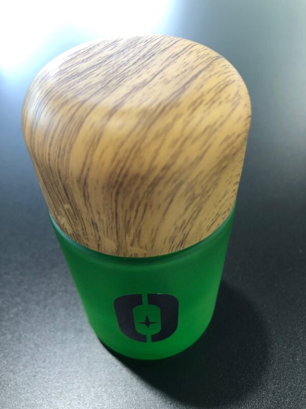 GREEN LID STORAGE JAR/CHILD RESISTANT