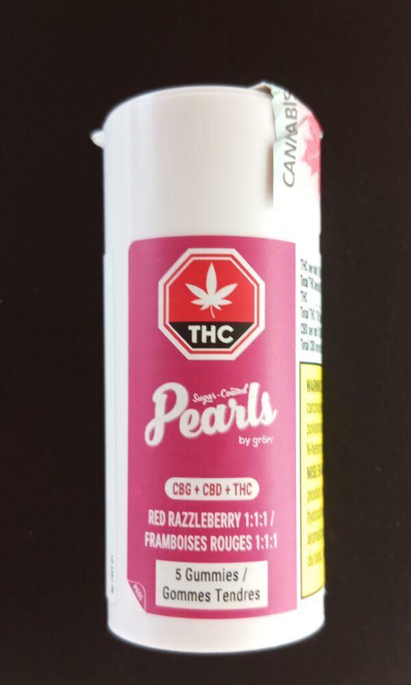 PEARLS BY GRON - RED RAZZLEBERRY CBG/CBD/THC CHEWS - 17.5 GRAM