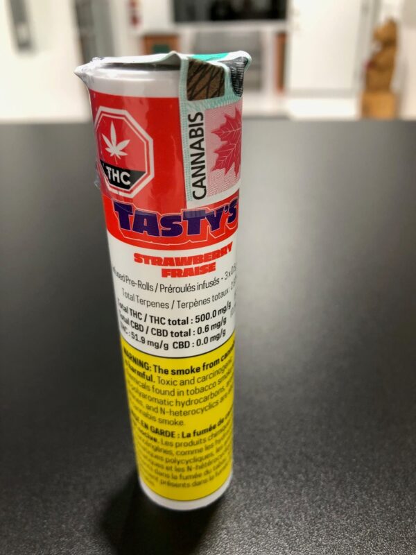 TASTY'S STRAWBERRY INFUSED PR 3 X 0.5G