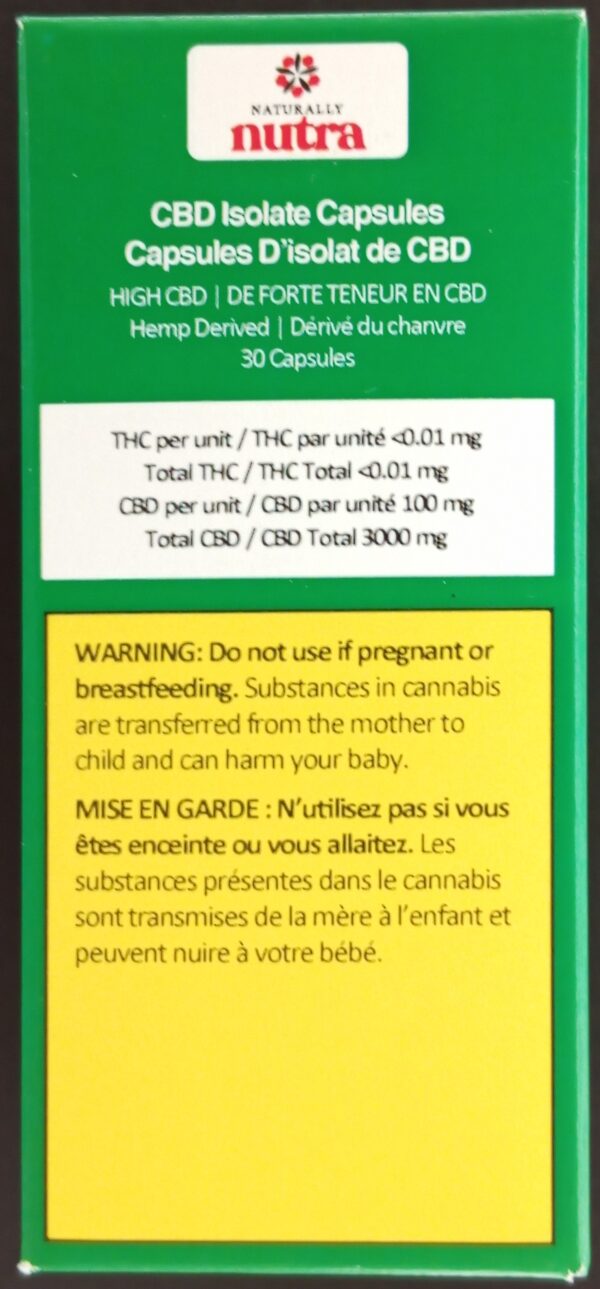 NATURALLY NUTRA - 100MG CBD CAPSULES - 900 EACH