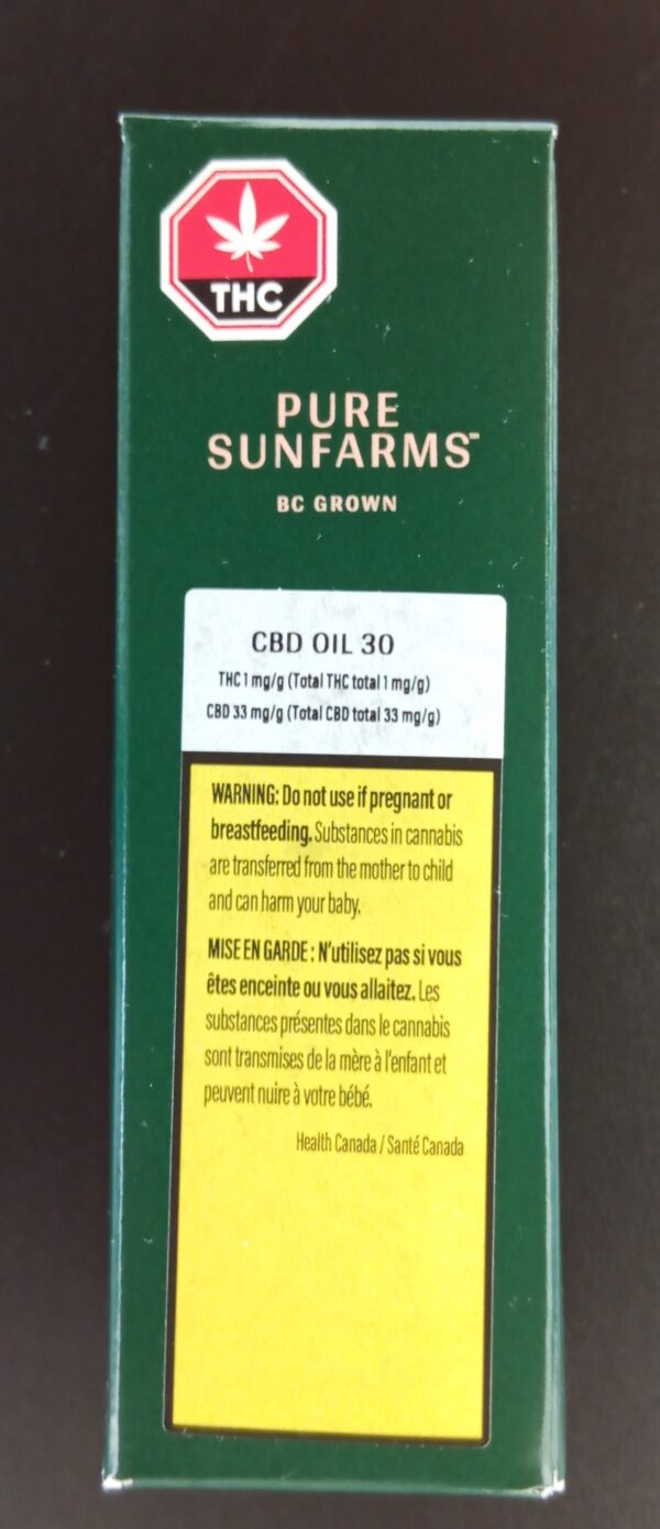 PURE SUNFARMS - CBD OIL 30 - 30 MILLILITER