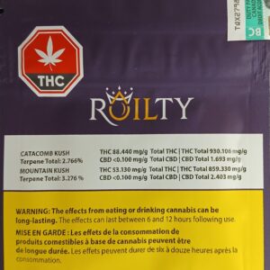 ROILTY - CATACOMB KUSH & THE MOUNTAIN KUSH SHATTER PACK - 1 GRAM
