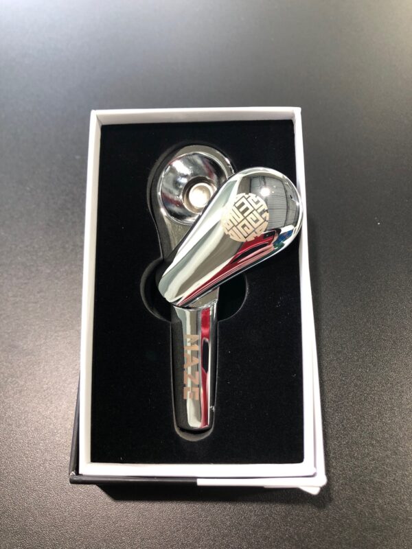 SILVER MAZE MAGNETIC SLIDER PIPE 4"