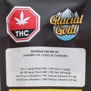 GLACIAL GOLD - DISTILLED CBD 100 OIL - 28.5 GRAM