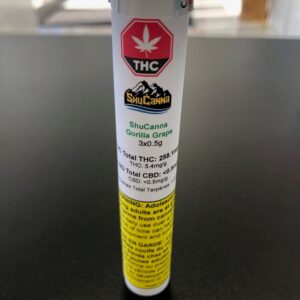 ShuCanna - Gorilla Grape Pre Roll - 3 x 0.5