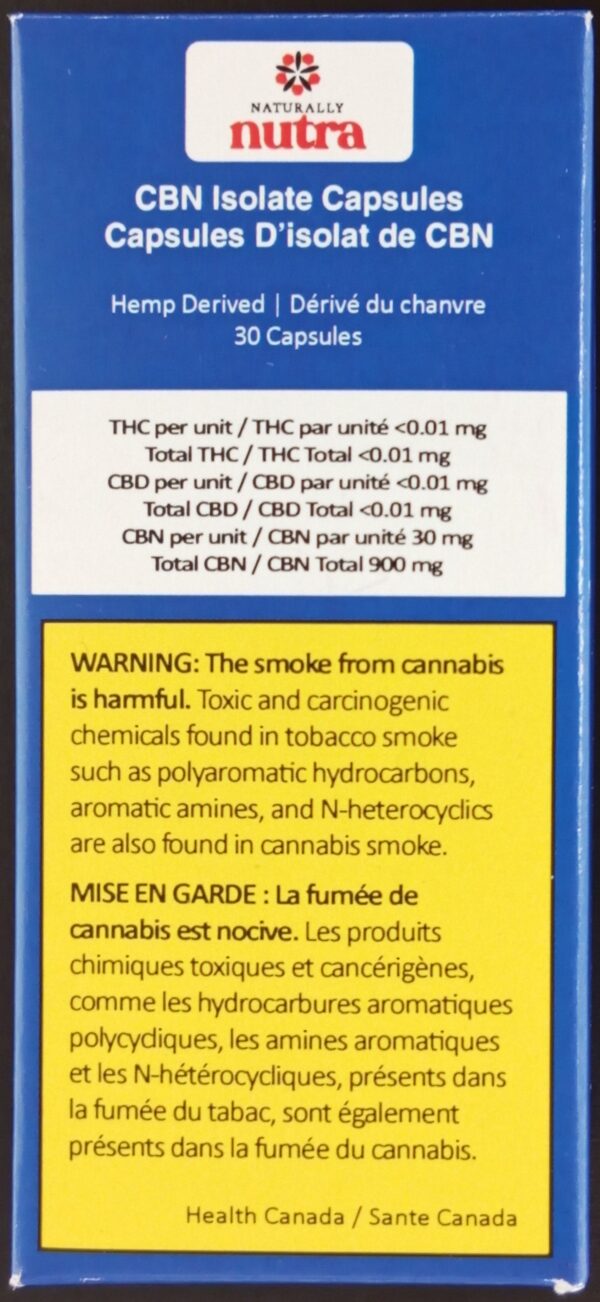 NATURALLY NUTRA - CBN CAPSULES - 12 GRAM