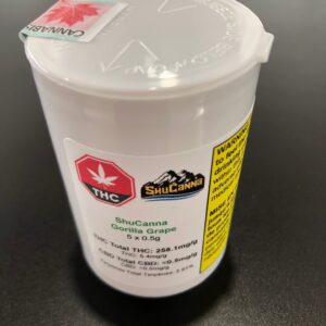 ShuCanna Gorilla Grape Pre Roll 5 x 0.5g