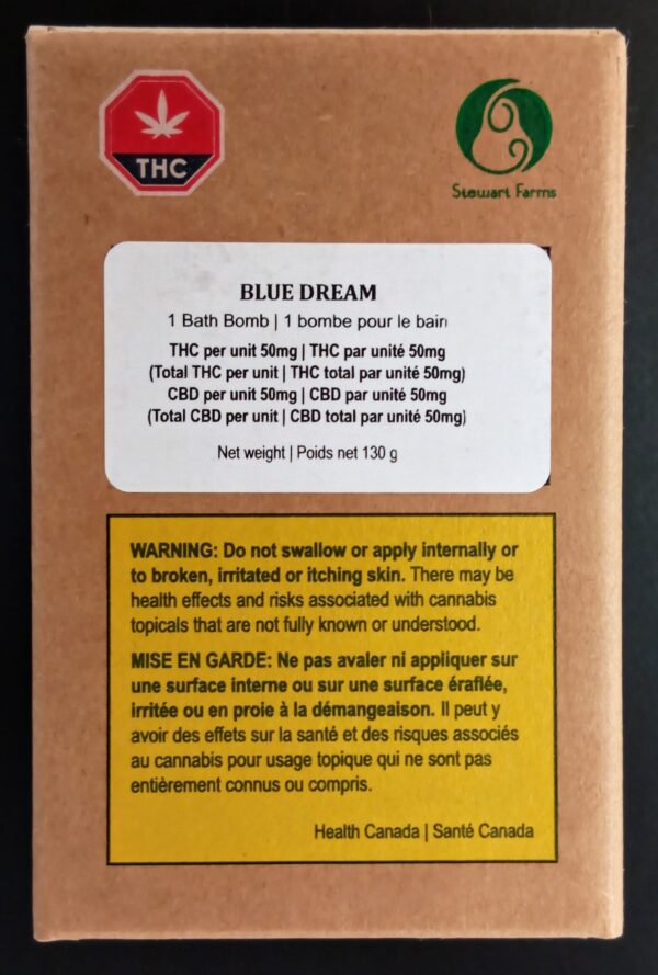STEWART FARMS - BLUE DREAM BATH BOMB - 130 GRAM