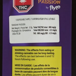 FLYTE - SMASHIN' PASSION DISPOSABLE PEN - 0.5 GRAM