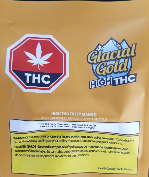 GLACIAL GOLD HIGH THC FUZZY MANGO CART 1G