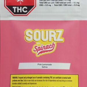 SOURZ BY SPINACH - PINK LEMONADE GUMMIES - 25 GRAM