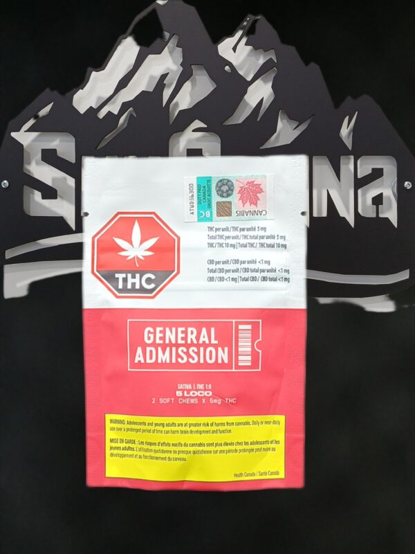 GENERAL ADMISSION - 5 LOCO THC 1.0 SOFT CHEWS - 16 GRAM