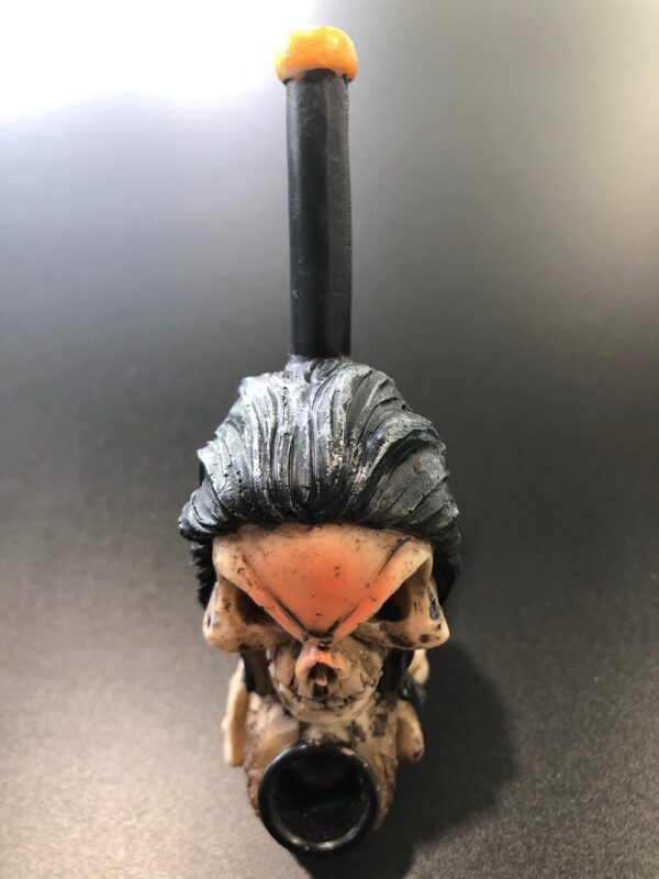 GOLD SKULL POLYRESIN PIPE