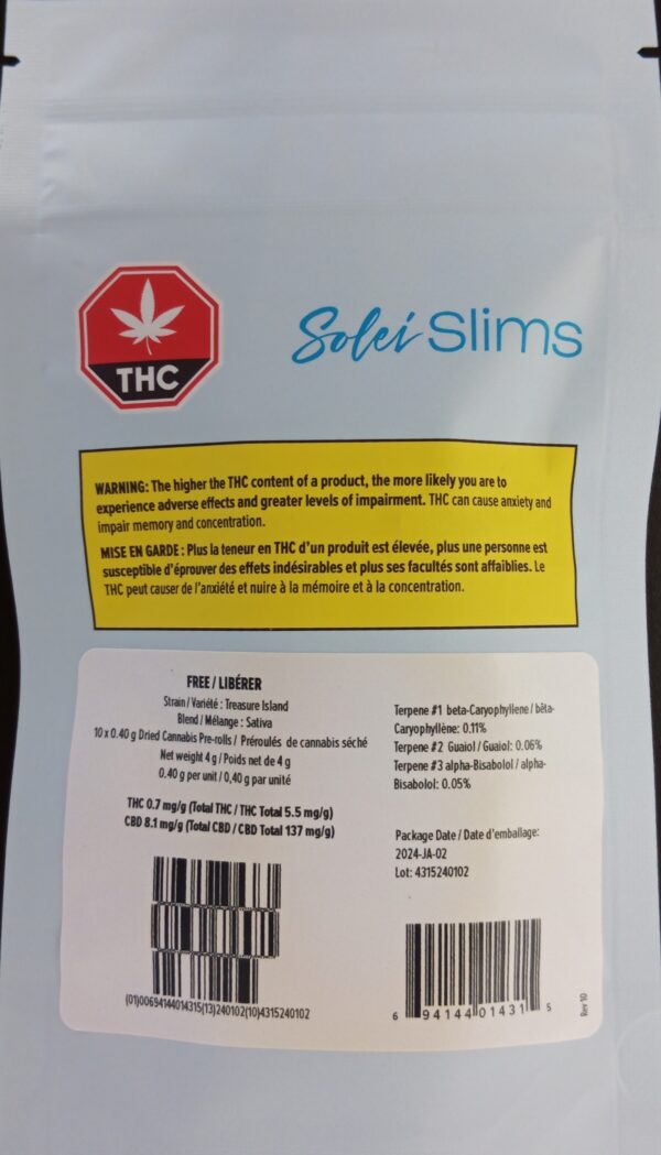 SOLEI SLIMS - FREE PRE-ROLLS - 4 GRAM