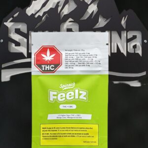 SPINACH FEELZ - MANGO LIME1:3THC+CBC-DAY TRIP GUMMIES - 25 GRAM