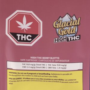 GLACIAL GOLD - HIGH THC BERRY BLOTTO VAPE - 1 GRAM