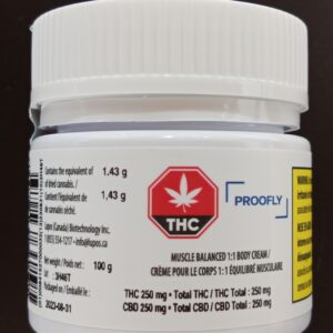 PROOFLY - MUSCLE BALANCED 1:1 BODY CREAM - 100 GRAM