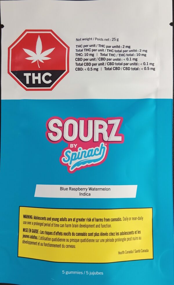 SPINACH - BLUE RASPBERRY WATERMELON INDICA SOURZ - 25 GRAM
