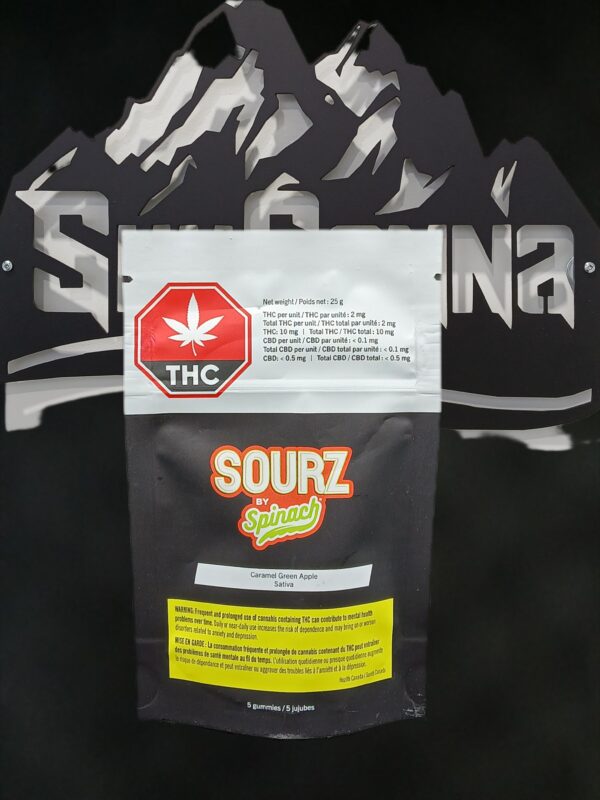 SOURZ BY SPINACH - CARAMEL GREEN APPLE GUMMIES LIMITED EDITION - 25 GRAM