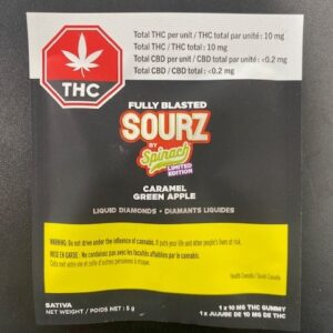 SOURZ BY SPINACH - FULLY BLASTED CARAMEL GREEN APPLE GUMMY LTO - 1 5