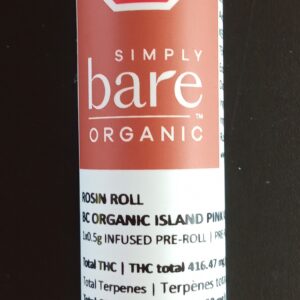 SIMPLY BARE - ISLAND PINK KUSH ROSIN INFUSED PRE-ROLL - 0.5 GRAM