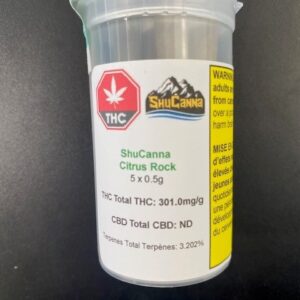 ShuCanna Citrus Rock Sativa Pre Roll 5 x 0.5g