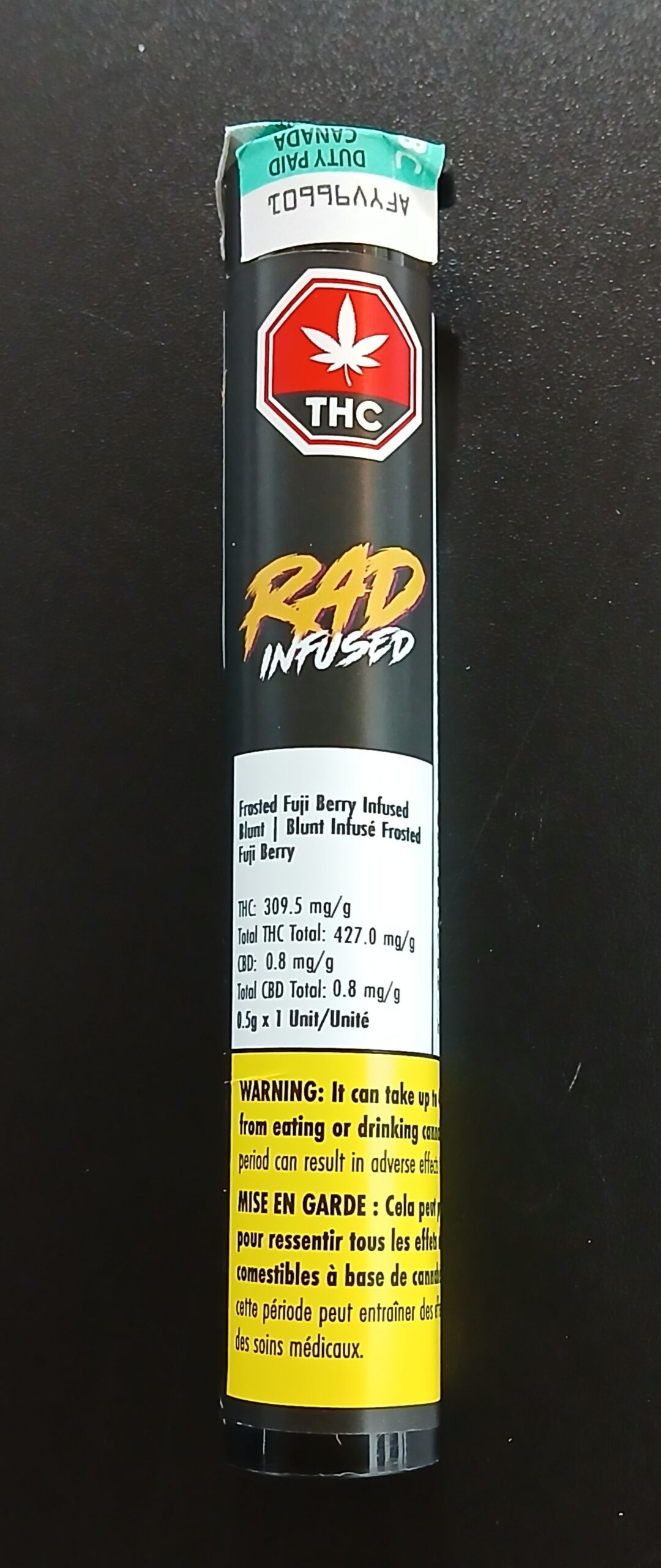 RAD - FROSTED FUJI BERRY INFUSED BLUNT - 0.5 GRAM