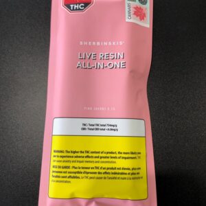 SHERBINSKIS - PINK SHERBS LIVE RESIN DISPOSABLE VAPE PEN - 0.5 GRAM